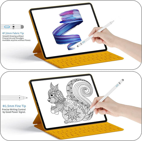 Stylus Pen for iPad,Capacitive Digital Pencil with 1.45mm Ultra Fine Tip Stylus, Active Electronic Pen Compatible iPhone Samsung Phone Tablets for...