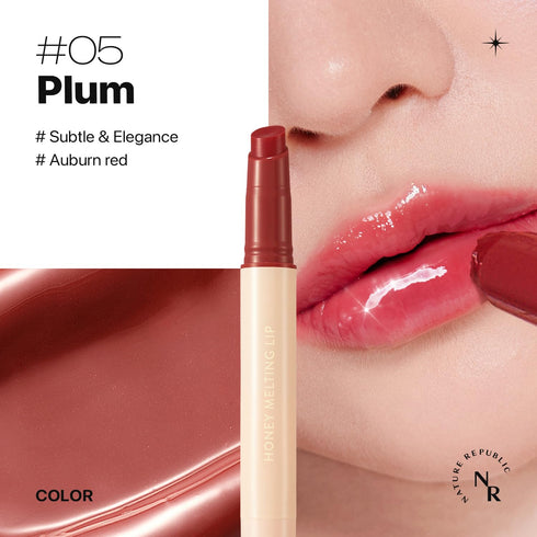 Nature Republic HONEY MELTING LIP (05 PLUM) K-BEAUTY, Lip Plumper, Tint, Balm, Korean, Lip Gloss, Cute, Glow...