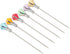 Prodyne DM-6-C Colorful Diamond-Head Martini Picks, Set of 6, Multicolor, 1oz...