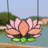 Lotus Flower Decor Stained Glass Window Hangings,Sun Catcher Gift for Mom Lotus Flower Decoration for Kitchen Livingroom,Birthday Gifts for Women...