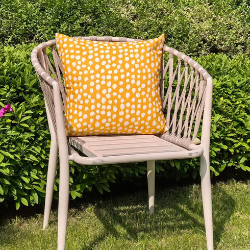Outdoor Pillow Covers 16x16 Set of 2 Yellow Polka Dot Outdoor Waterproof Decorative Pillow Cases Summer Outdoor Sofa Bed Cushion Covers Home Decor...