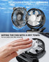 Portable Clip on Fan, Small Desk Fan Battery Operated, 360° Rotation, Cute Design, 3 Speed, Mini Table Fan USB Rechargeable, Personal Cooling Baby...