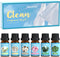 SALKING Clean Fragrance Oils, Premium Essential Oil for Diffuser, Scented Oil Gift Set for Soap Candle Making - Lemongrass, Fresh Cotton, Fresh Li...