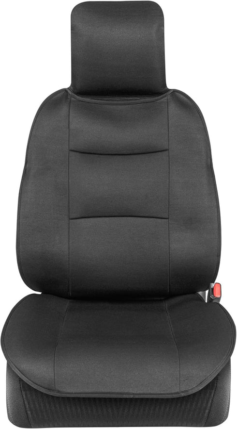 BDK EasyFit Car Seat Covers for Front Seats, Black – Front Seat Cover Set with Integrated Headrest Cover, Quick Slip-On Installation, Fits Most Ca...