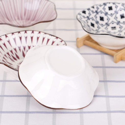 VanEnjoy Modern Style Ceramic Japanese Dipping Bowl Soy Sauce Seasoning Dishes Soy Dipping Sauce Dishes Set of 4...