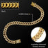 LEIFIDE Dog Chain Collar Diamond Link Dog Collar 12 mm Wide Dog Necklace Metal Cat Chain Pet Crystal Collar Jewelry Accessories for Small Medium L...