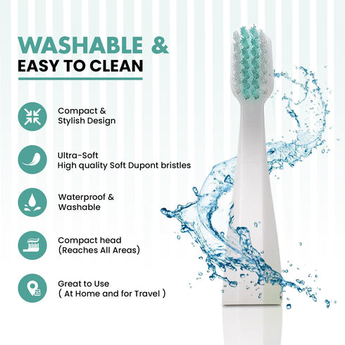 Ayurvedic Quick Sonic Toothbrush Head Replacement for Adults | DailyClean Toothbrush | (2 Count)...