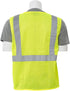 ERB Delta Plus S363P Class 2 Zipper Mesh Vest with Pockets - Hi Viz Lime / 5XL (WEL61653HL5X)...