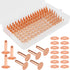 JUNESunShine 154Pcs Copper Rivets for Leather, 12 Smooth Leather Rivets without Pattern, Pure Copper Rivets and Burrs for Leather Work Jeans Jacke...