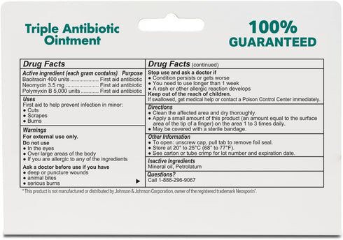 (4 Pack) Globe Triple Antibiotic First Aid Ointment, 1 oz, First Aid Antibiotic Ointment, 24-Hour Infection Protection, Wound Care Treatment for M...