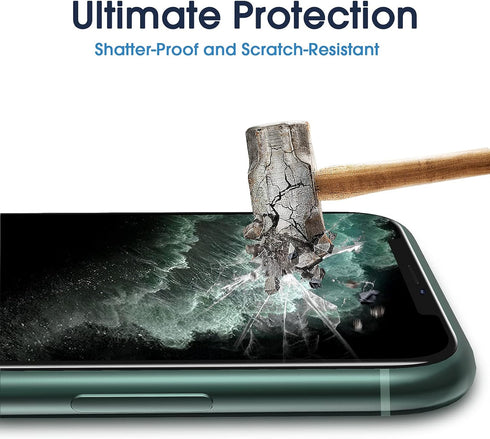 amFilm 2 Pack OneTouch Glass Screen Protector for iPhone 11 Pro Max (6.5") with Easy Installation Kit...