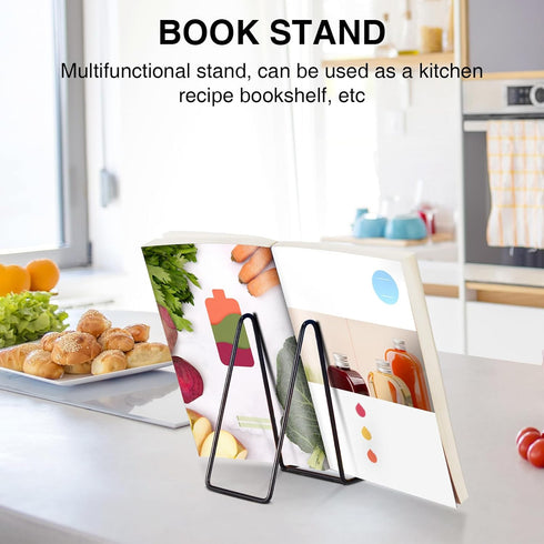 Plate Display Stands 6 Packs, Plate Holders for Display Metal Black Frame Stand for Book,Picture,Photo Easel, Platter,Collectibles,Tabletop Art (3...