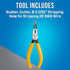 Jonard JIC-22148 Combo Crimper Long Nose Plier with Yellow Plastic Handle, 6-7/8" Length...