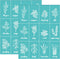 OLYCRAFT 2Pcs Self Adhesive Printing Stencil Herbs Pattern Silk Screen Printing Stencil Plants Pattern Reusable Mesh Stencils for DIY Home Decor T...