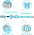 MR. CHUBBYFACE Summer Dog Collar Blue Collar with Bow Adjustable Dolphin Dog Collar Bowtie for Small Medium Large Dogs...