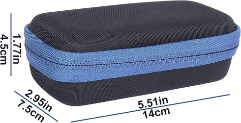 co2CREA Hard Case compatible with Bosch GLM 20 Compact Blaze 65' Distance Measure (Black Case + Inside Blue + Blue Zipper)...