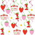 Strawberry 1st Birthday Party Hanging Swirls Decor, Fruit Strawberry Party Hanging Streamers for Strawberry Sweet One Birthday Girls Berry Sweet T...