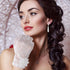 Women Short Lace Gloves Ladies Lace Floral Gloves Tea Party Gloves Bridal Wedding Gloves for Opera Prom Halloween Cosplay...