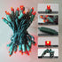 Christmas Lights 50 Red LED 17FT Mini LED string Lights, 120V UL, Green Wire XMAS Lights for Indoor & Outdoor Use, Holiday Party Decorations, Tree...