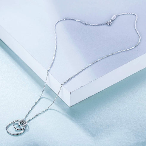 Sterling Silver 3 Circles Necklace - Generation Necklace - Grandmother Mother Daughter Necklaces - Family Necklace - Grandma Gift - Mother Daughte...