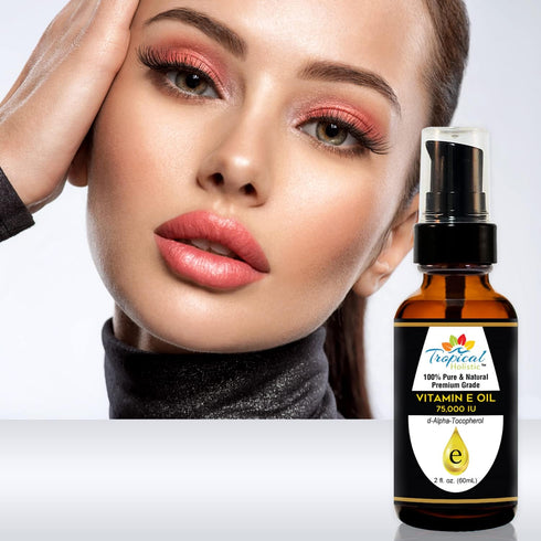 Vitamin E Oil, 100% Pure Max Strength 75,000 IU Vitamin E, Antioxidant Rich Skincare Oil for Face, Hair, Body & Nails, 2 oz...