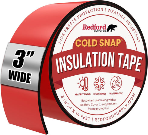 3 Inch Pipe Insulation Tape - Weather Resistant Water Pipe Wrap Tape - Outdoor Water Pipe Insulation Wrap, Insulation Tape for Water Pipes, Pipe W...