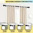 Matte Black Curtain Rods 18 to 60 Inches(1.5-5 Feet),5/8 inch Splicing Drapery Rods,Small Curtain Rods Set,Size: 18''-60'',Matte Black...