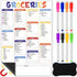 Large Grocery List Magnet Dry Erase Board for Fridge 12'' x 8'' Grocery List Magnet Pad with Magnetic Dry Erase Markers and Whiteboard Eraser for ...