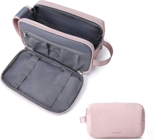 BAGSMART Toiletry Bag for Women, Cosmetic Makeup Bag Organizer, Travel Bag for Toiletries, Dopp Kit Water-resistant Shaving Bag for Accessories, P...