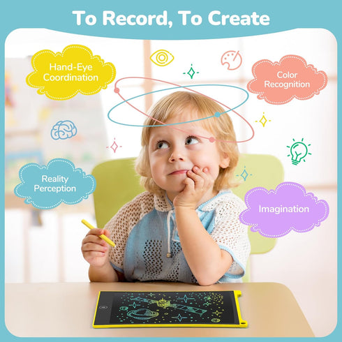 TECJOE 4 Pack LCD Writing Tablet, 8.5 Inch Colorful Doodle Board Drawing Tablet for Kids, Kids Travel Games Activity Learning Toys Christmas Birth...