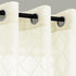 KOUFALL Quatrefoil Sheer Curtains 63 Inch Length for Living Room Cream Beige Grommet Airy Semi Sheer Curtains Faux Linen Texture Light Filtering S...