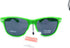 Retro Style Sunglasses - Bright Neon or Solid Colors with Classic 80's Style Design (Neon Green)...