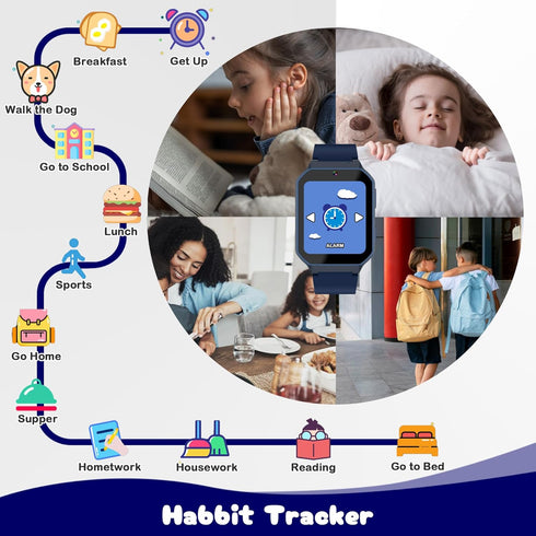 Kids Smart Watch Boys 5-7 8-10, Kids Watch with 26 Games, Kids Pedometer Watch with Learning Card Audio Book Camera Player Calculator Alarm Calend...
