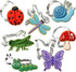 Foose Cookie Cutter 7 Piece Insect 3.5 in Dragonfly, 4.25 in Caterpillar, 3 in Ladybug, 4.5 in Butterfly, 3.5 in Grasshopper, 4.25 in Snail, 3.25 ...