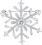 EleQueen Women's Silver-tone Full Zircon Winter Snowflake Art Deco Brooch Pin Clear...