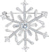 EleQueen Women's Silver-tone Full Zircon Winter Snowflake Art Deco Brooch Pin Clear...