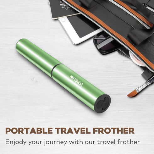 Rechargeable Milk Frother, Electric Coffee Foamer, Handheld Drink Mixer for Latte, Cappuccino, Coffee, Eggs, Hot Chocolate, Protein,Green...