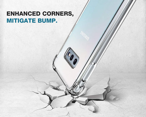 KIOMY Clear Case for Samsung Galaxy S10E, Shockproof Bumper Protective Cover with Airbags Corners Hybrid Design Hard PC Back with Flexible TPU Fra...