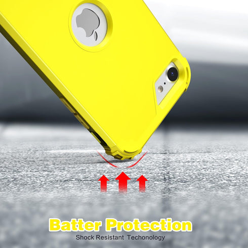 IDweel for iPhone SE 2020 Case with Screen Protector,for iPhone SE 2022 Case, 3 in 1 Shock Absorption Slim Fit Heavy Duty Hard PC Cover Soft Silic...