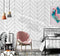 Black and White Wallpaper Peel and Stick Wallpaper Boho Contact Paper Modern Herringbone Wallpaper for Bathroom Bedroom Kitchen Wallpaper Self Adh...