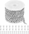 Jabogrii 32.8 Feet Silver Jewelry Making Chains Stainless Steel Necklace Bracelet Women Chains Spool with Lobster Clasps and Open Jump Rings...