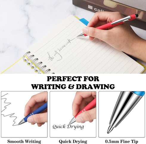 10 Pieces Ballpoint Pens Office Inspirational Quotes Snarky Screen Touch Stylus Pen Encouraging Scriptures, Black Ink Employee Appreciation Gifts ...