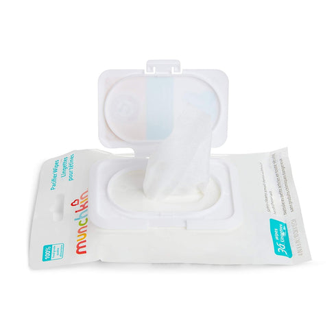 Munchkin Arm & Hammer Pacifier Wipes - Safely Cleans Breast Pump Parts and Feeding Essentials for Baby and Toddler, 2 Pack, 72 Wipes...