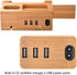 Charging Station for Apple Watches, iPhones, Air Pod Apple Watch Charger Stand Air Pods Charging Dock Bamboo Wood Charging Station with 3 USB Powe...
