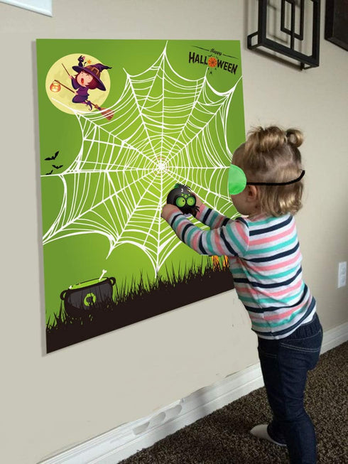 Funnlot Pin The Tail Halloween Kids Halloween Games Party Pin The Spider On The Web Game Halloween Party Games for Kids Halloween Party Activities...
