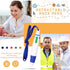 Retractable Pen with Lanyard Neck Pens Pen in a Rope Shuttle Pen 4 Color Ink Ballpoint Pen with Chain for Nurses Students, Office School Home Supp...