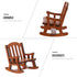 NUOBESTY Doll House Rocking Chairs Wooden Miniature Chairs Dollhouse Furniture Ornament Decor for Dollhouse Accessories Brown...