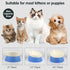 Bulldog Bowl Anti-Slip Dog Cat Dish Detachable Rubber Dog Bowl Pet Sterile Tilted Pet Feeder Slope Base (Blue, 2 Cup (Small/Medium Dog))...