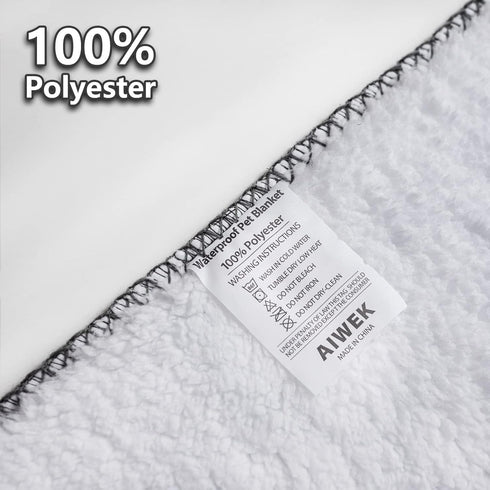 Waterproof Dog Blanket, Pattern Printing Super Soft Warm Fluffy Facecloth Sofa Car Bed Protector, Urine Proof Washable Outdoor Pet Blanket for Pup...