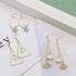 Huwujiu 120pcs Earrings - Round, Square, Triangle - Gold, White - Earring Findings...